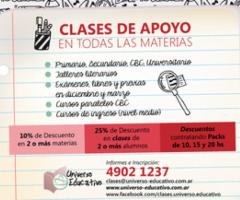 Clases de apoyo particulares de Latín, Inglés y Francés - Buenos Aires
